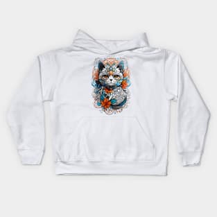 Cut Cat Art Kids Hoodie